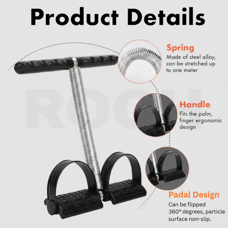 Single Spring Pull Reducer | Tummy Trimmer & Resistance Band for Belly Fat, Abs & Full Body Workout – Portable Slimming Exercise Rope for Home & Gym