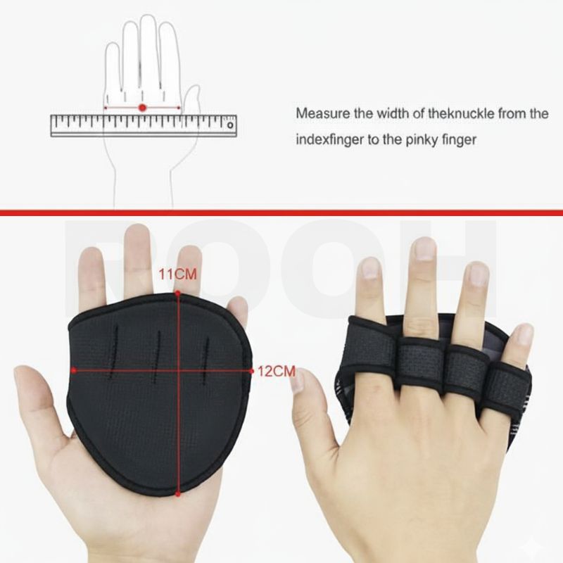 Workout Anti-Slip Grip Pads | Weightlifting, Dumbbell & Barbell Hand Protectors – Sweat-Proof, Padded Gym Grips for Better Control & Injury Prevention