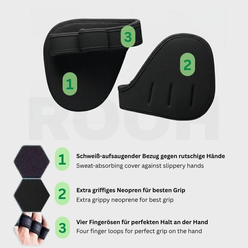 Workout Anti-Slip Grip Pads | Weightlifting, Dumbbell & Barbell Hand Protectors – Sweat-Proof, Padded Gym Grips for Better Control & Injury Prevention