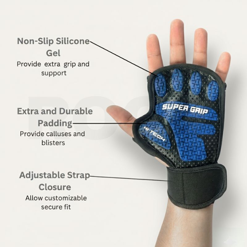 Anti-Slip & Wrist Support Grip Gym Gloves